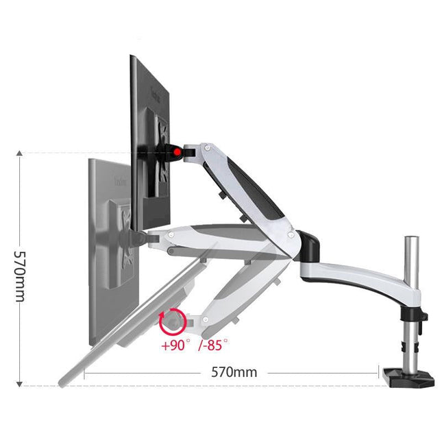 Rotating Desktop Monitor Stand - Lifts And Saves Space-1915197812417630211