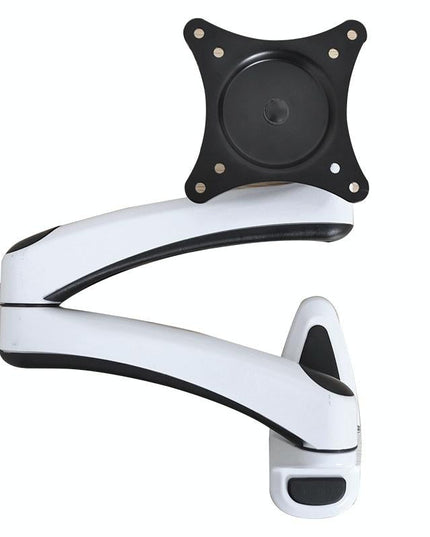 White Dual-Section Telescopic Monitor Stand - Wall-Mounted-1915196926589014017