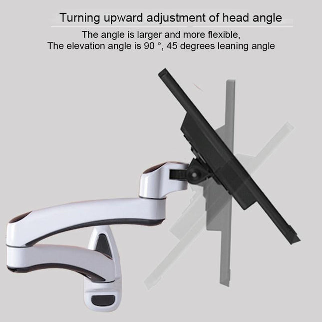 White Dual-Section Telescopic Monitor Stand - Wall-Mounted-1915196926589014020
