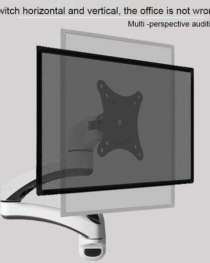 White Dual-Section Telescopic Monitor Stand - Wall-Mounted-1915196926589014021
