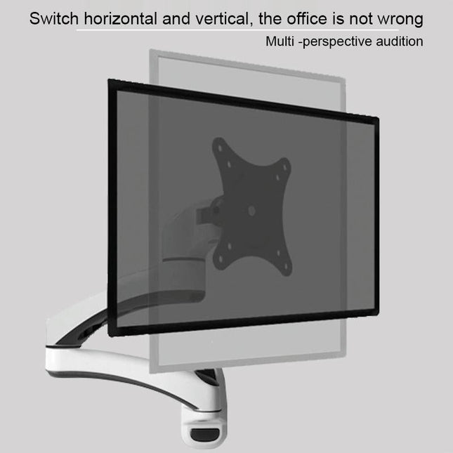 White Dual-Section Telescopic Monitor Stand - Wall-Mounted-1915196926589014021