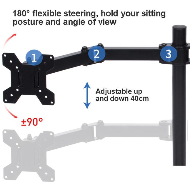Double Screen Desktop Monitor Stand - Lifting Bracket-1915198130421370883