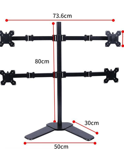 Multi-Screen Desktop Monitor Stand Base - Lifts And Organizes-1915197980936376322