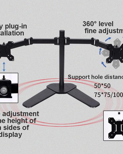 Multi-Screen Desktop Monitor Stand Base - Lifts And Organizes-1915197980936376324
