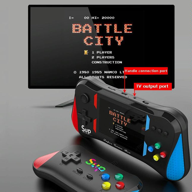 Double-Black Handheld Game Console With 3.5-Inch Screen-1915197974133215235