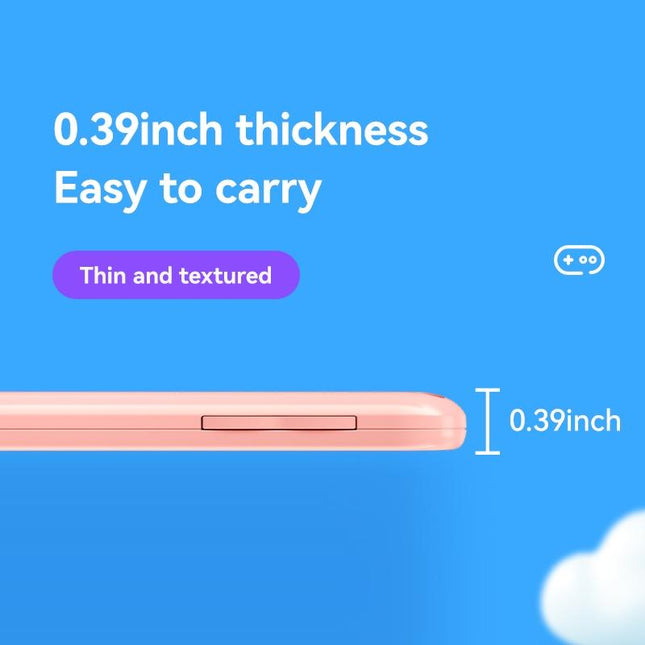 Ultra-Thin Handheld Game Console With 666 Built-In Games - Double Blue 3.5 Inch-1915197952100536323