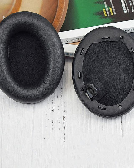 2-Pack Leather Earpads For Sony Wh-1000Xm4 - Black With Buckle-1915198123827924997