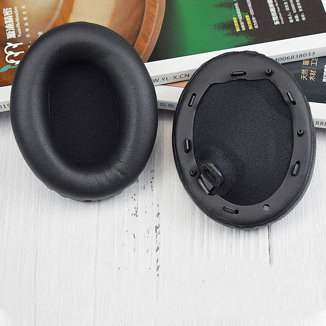 2-Pack Leather Earpads For Sony Wh-1000Xm4 - Black With Buckle-1915198123827924997