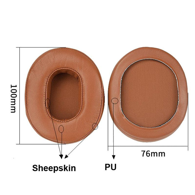 2-Pack Sheepskin Earmuffs For Audio-Technica Ath-M50 / M40 / M50X / Msr7 - Black-1915198312865206274
