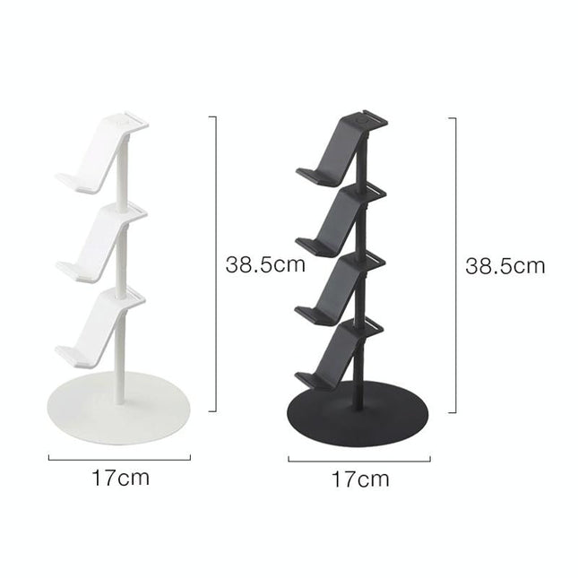 3-Tier Desktop Gamepad And Headphone Storage Rack - White-1915198262067990529