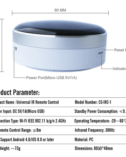 Smart Infrared Voice Remote For Mobile Wifi Control-1915198437587030017