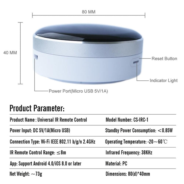 Smart Infrared Voice Remote For Mobile Wifi Control-1915198437587030017