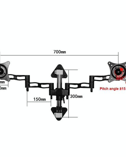 Wall-Mounted Dual Screen Computer Bracket For Splicing-1915197052275527682