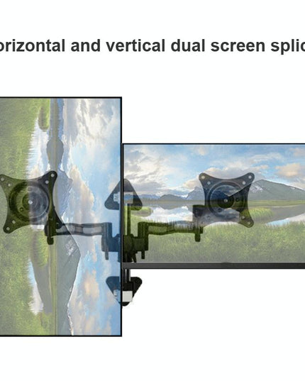 Wall-Mounted Dual Screen Computer Bracket For Splicing-1915197052275527684