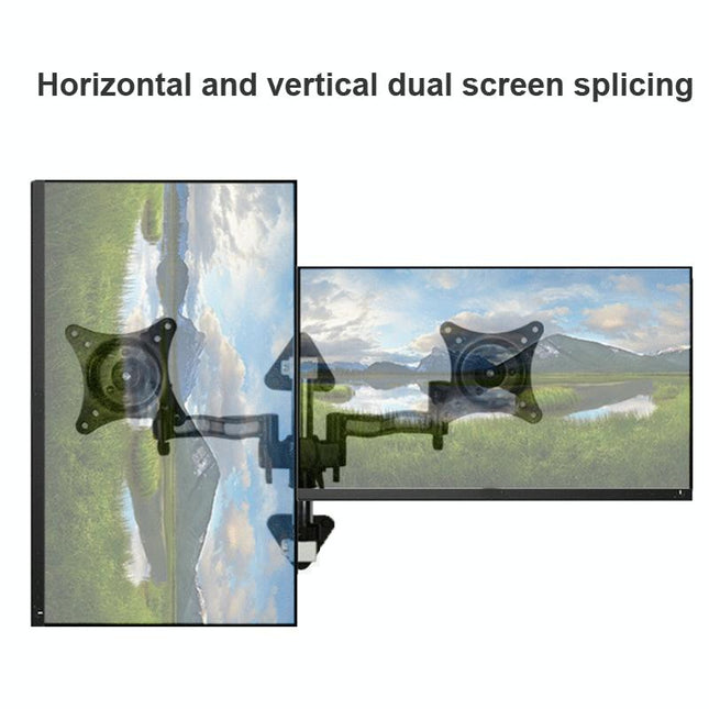 Wall-Mounted Dual Screen Computer Bracket For Splicing-1915197052275527684