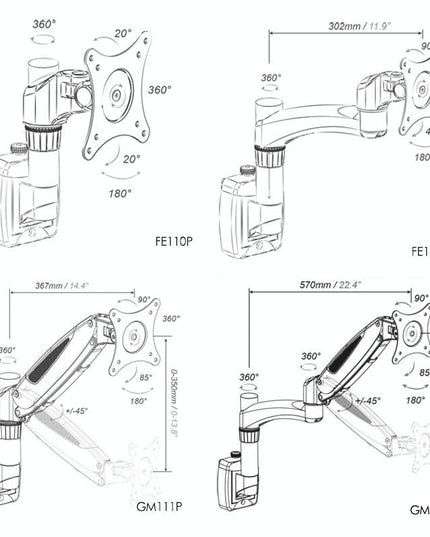 Adjustable Monitor Bracket For Easy Rotation And Sliding-1915198290052386818
