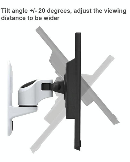 Universal Swivel Wall Mount For Computer Monitors - White-1915196881017901058