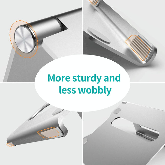 Foldable Laptop Stand - Aluminum Alloy Silver-1915196927427874818