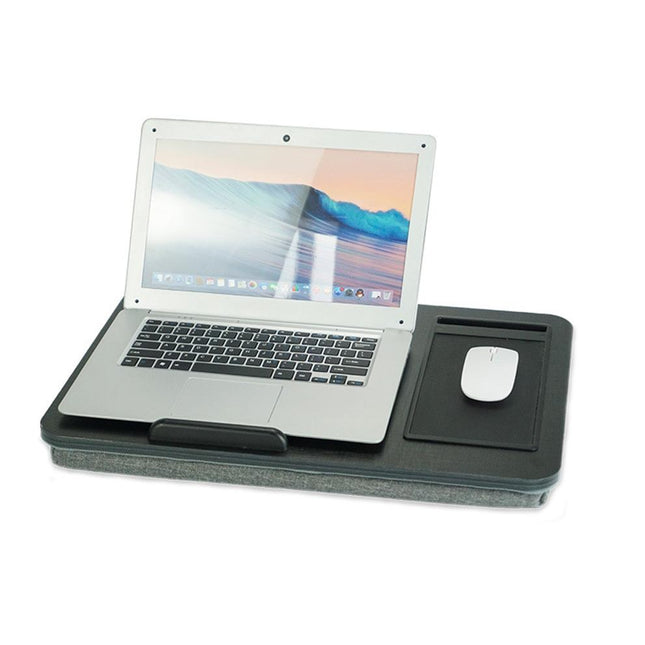 Black Wood Multifunctional Lazy Desk - Compact Design-1915196693373128711