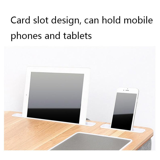 Black Wood Multifunctional Lazy Desk - Compact Design-1915196693373128709