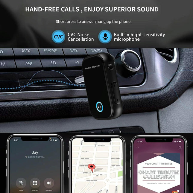 Wireless 3.5Mm Audio Receiver With Bluetooth 5.0-1915197671853920262