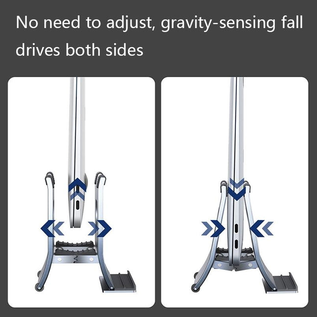 Grey H-Type Alloy Laptop Storage Rack - Automatic Gravity-1915196886558576643
