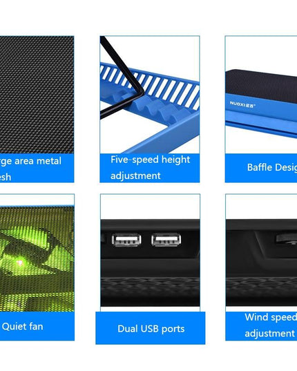 Mesh Laptop Cooling Stand - Metal Base-1915197124627271684