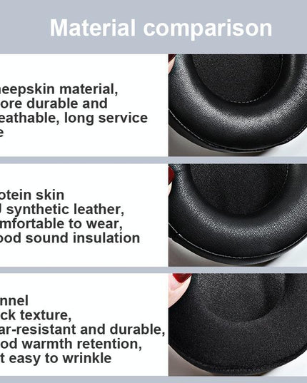 2-Pack Audio-Technica Earmuffs - Thickened Protein Skin Black-1922443455825580036