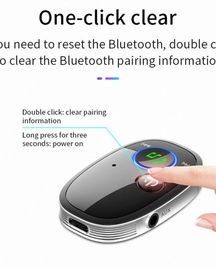 Wireless Car Bluetooth Music Receiver - Black-1915196889184210947