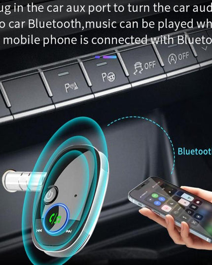 Wireless Car Bluetooth Music Receiver - Black-1915196889184210950