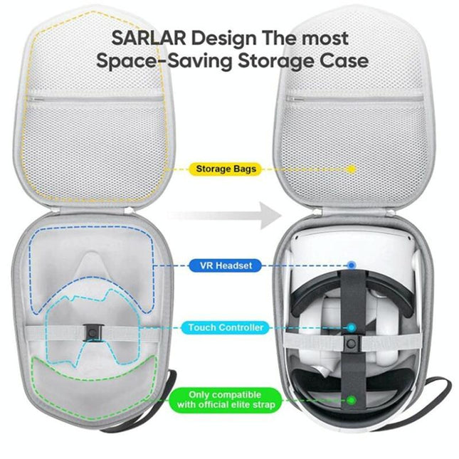 Oculus Quest 2 Vr Case - Gray-1915196878199328773