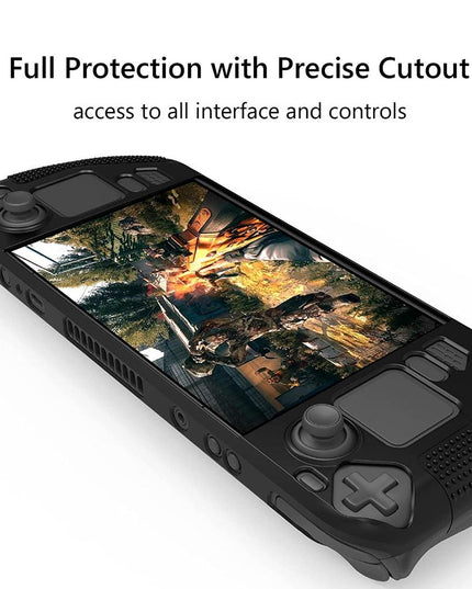 Anti-Slip Silicone Case For Steam Deck - Black-1915196875330424834
