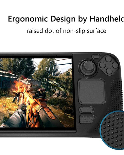 Anti-Slip Silicone Case For Steam Deck - Black-1915196875330424835