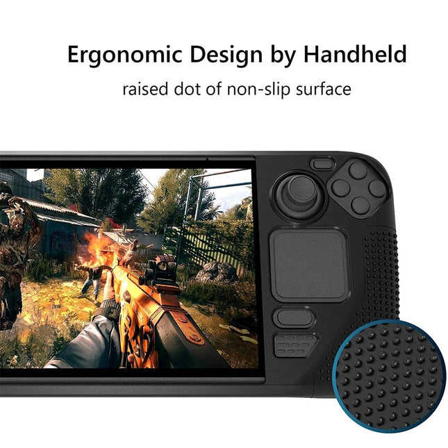 Anti-Slip Silicone Case For Steam Deck - Black-1915196875330424835