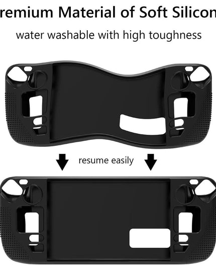 Anti-Slip Silicone Case For Steam Deck - Black-1915196875330424837