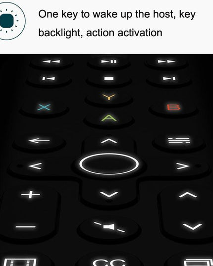 Long Backlit Media Remote For Xbox - Black-1915198345937293315
