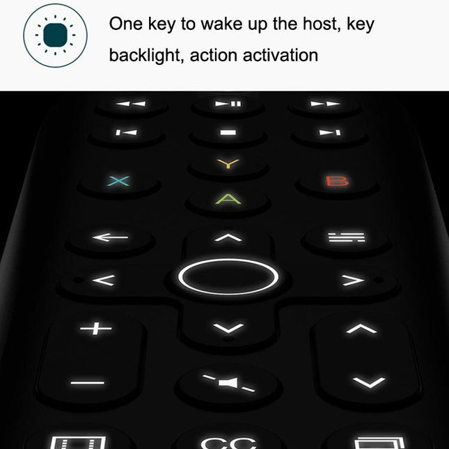 Long Backlit Media Remote For Xbox - Black-1915198345937293315