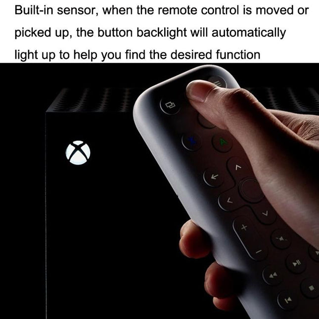 Long Backlit Media Remote For Xbox - Black-1915198345937293317