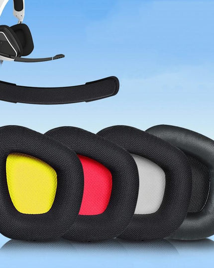 Pair Of Red Earpads For Corsair Void Pro Elite - Grid Bottom-1922443442651271169