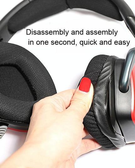 Pair Of Red Earpads For Corsair Void Pro Elite - Grid Bottom-1922443442651271171