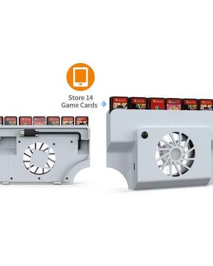 Oled Cooling Fan With Storage Slot For Switch - Compact Design-1915197555164188676