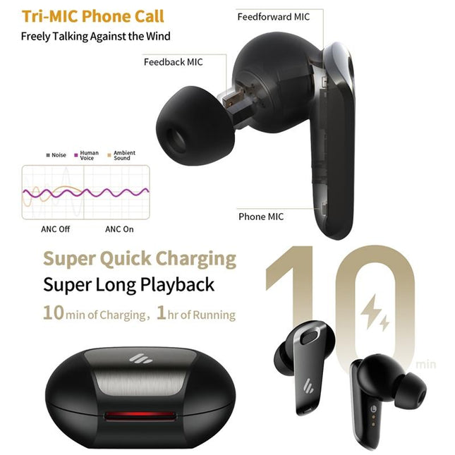 Shadow Black Wireless Bluetooth Earphones - Waterproof And Dustproof-1915196905504247811