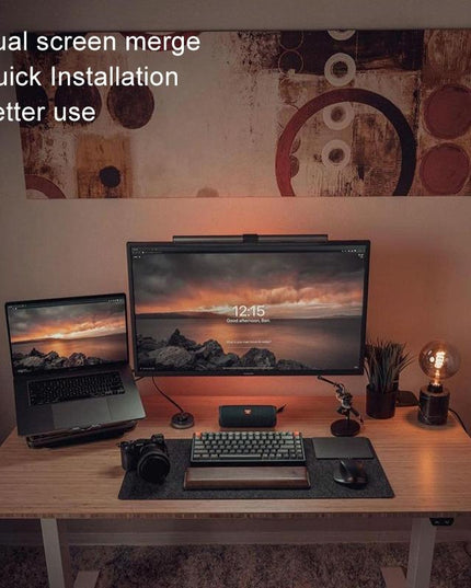 Rotatable Dual Screen Laptop Stand For Desktop-1915197932882235394