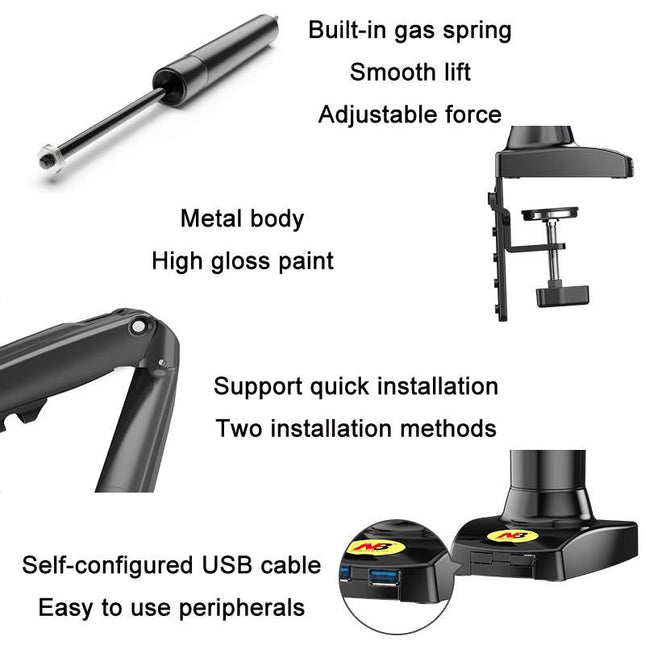 Adjustable Tv Monitor Bracket - Black 17-30 Inches-1915196877280776194
