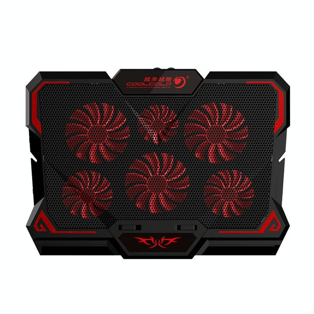 6-Fan Usb Gaming Laptop Cooler With Ports-1915196969899397121