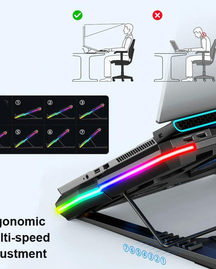 Usb Fan Cooler For Laptops - Touch Symphony Blue 5 Ports-1922443458346356742