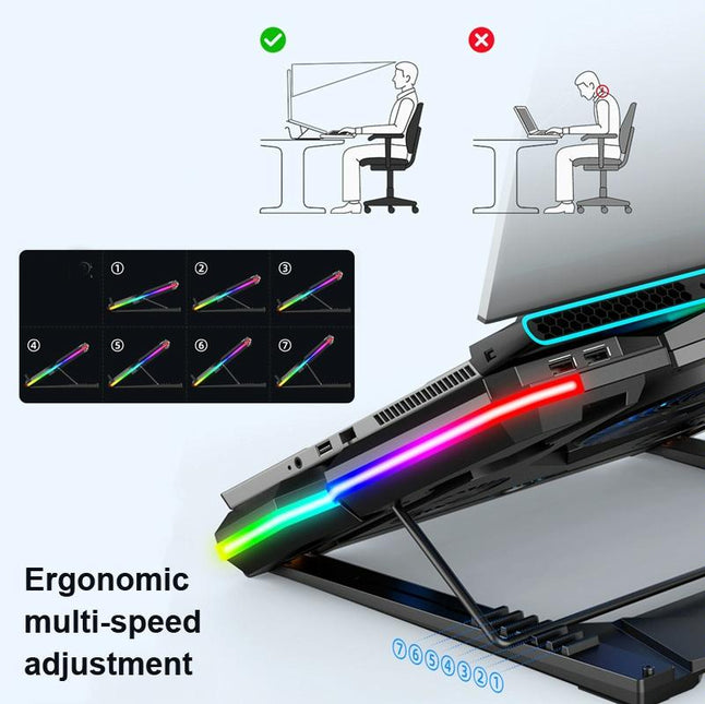 Usb Fan Cooler For Laptops - Touch Symphony Blue 5 Ports-1922443458346356742