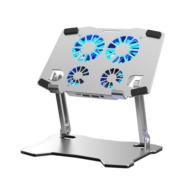 Aluminum Laptop Cooling Stand With 4 Fans-1915198421363462144