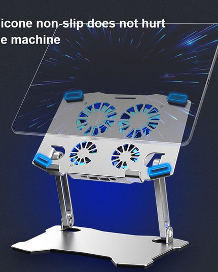 Aluminum Laptop Cooling Stand With 4 Fans-1915198421363462149