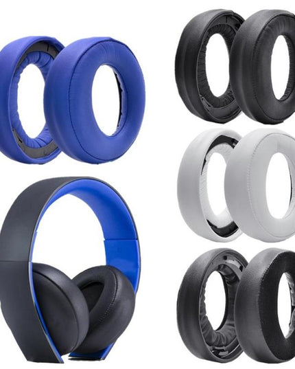 2-Pack Headphone Sponge Covers For Sony Ps3 / Ps4 7.1 Gold - Black-1915198263485665281